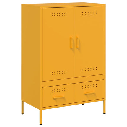 Buffet haut jaune moutarde 68x39x101,5 cm acier