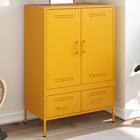 Buffet haut jaune moutarde 68x39x101,5 cm acier