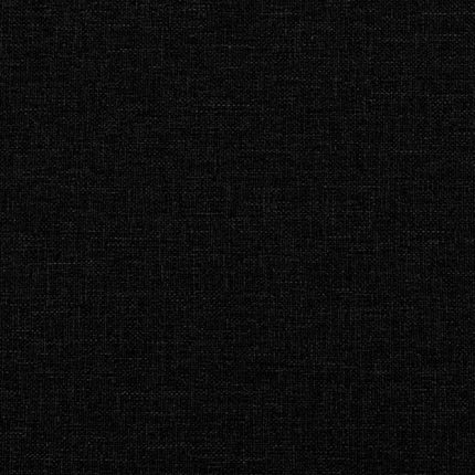 Canapé-lit à 2 places avec repose-pied noir tissu