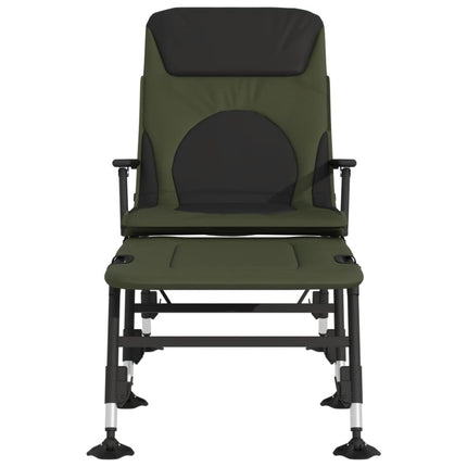 Chaise longue de pêche avec pieds à boue réglables pliable vert