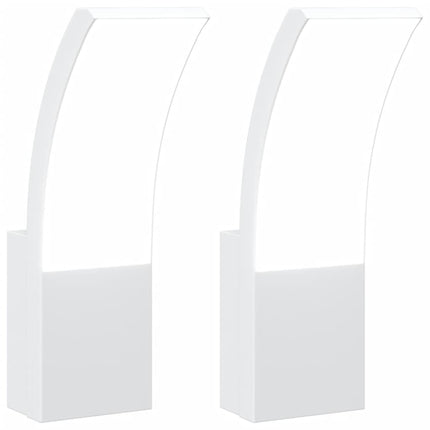 Appliques murales LED d'extérieur 2 pcs blanc