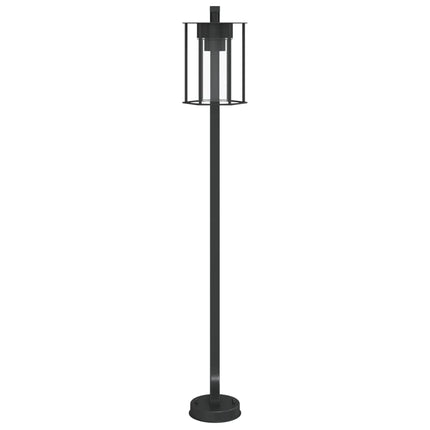 Lampadaires d'extérieur 3 pcs noir 100 cm acier inoxydable