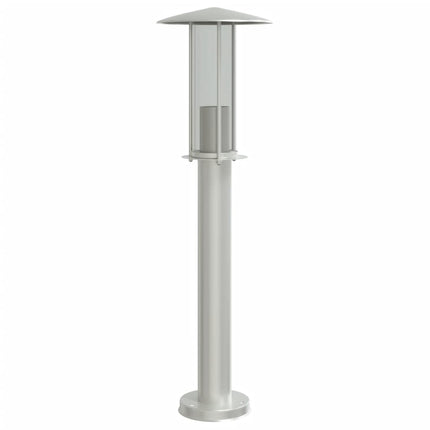 Lampadaires d'extérieur 3 pcs argenté 60 cm acier inoxydable