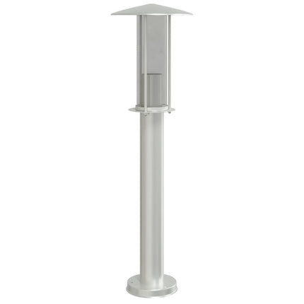 Lampadaires d'extérieur 3 pcs argenté 60 cm acier inoxydable