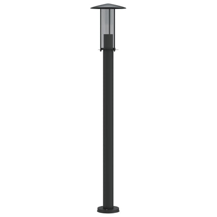 Lampadaire d'extérieur noir 100 cm acier inoxydable