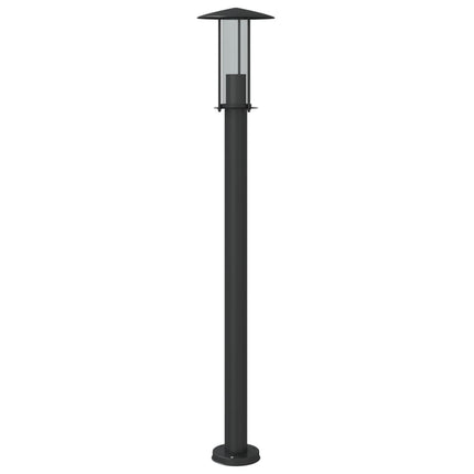 Lampadaire d'extérieur noir 100 cm acier inoxydable