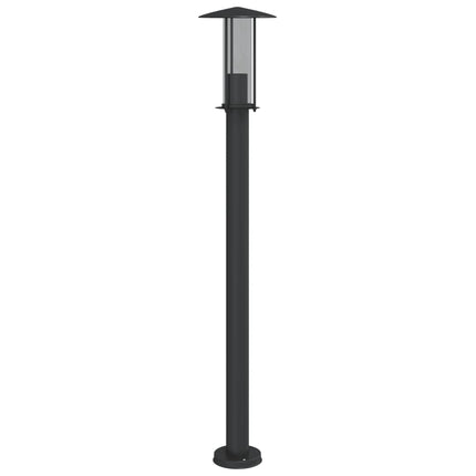Lampadaire d'extérieur noir 100 cm acier inoxydable