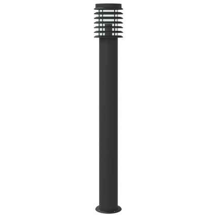 Lampadaire d'extérieur avec capteur noir 110cm acier inoxydable