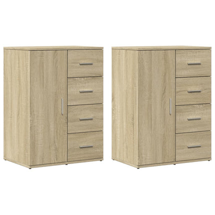 Buffets 2 pcs chêne sonoma 59x39x80 cm bois d'ingénierie