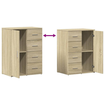 Buffets 2 pcs chêne sonoma 59x39x80 cm bois d'ingénierie