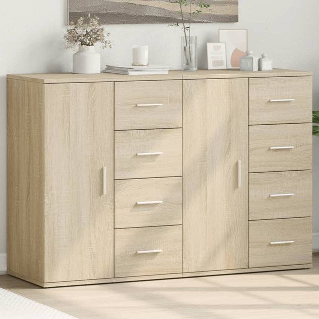 Buffets 2 pcs chêne sonoma 59x39x80 cm bois d'ingénierie