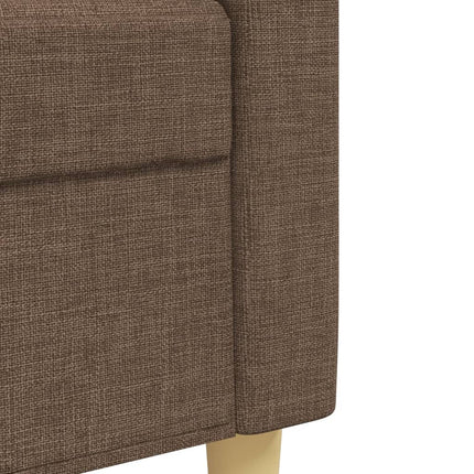 Ensemble de canapés 4 pcs avec repose-pied marron tissu