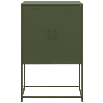 Buffet haut vert olive 68,5x38,5x107 cm acier