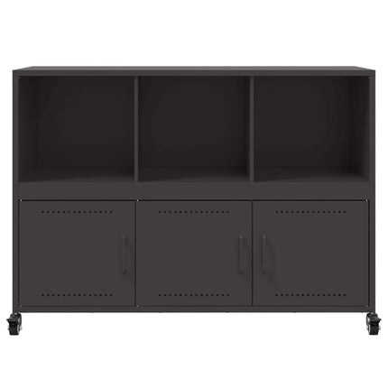 Buffet noir 100,5x39x72 cm acier