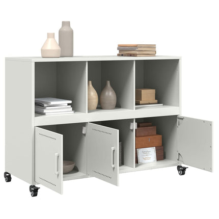 Buffet blanc 100,5x39x72 cm acier