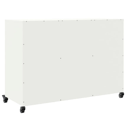 Buffet blanc 100,5x39x72 cm acier