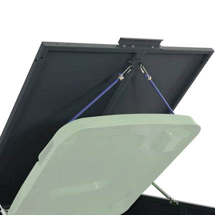 Rangement pour poubelle à roulettes pour poubelle simple Anthracite 69 x 79 x 117 cm Acier