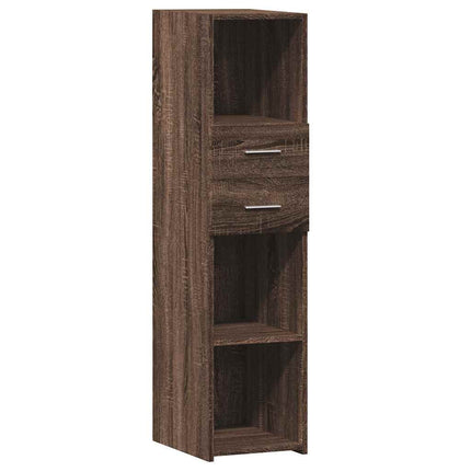 Buffet haut chêne marron 30x42,5x124 cm bois d'ingénierie