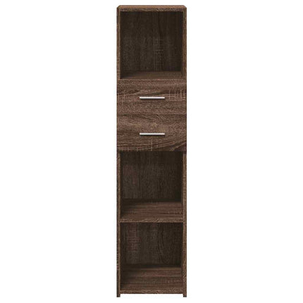 Buffet haut chêne marron 30x42,5x124 cm bois d'ingénierie