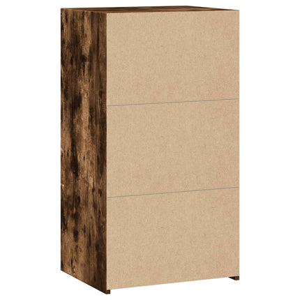 Buffet chêne fumé 50x41x93 cm bois d'ingénierie