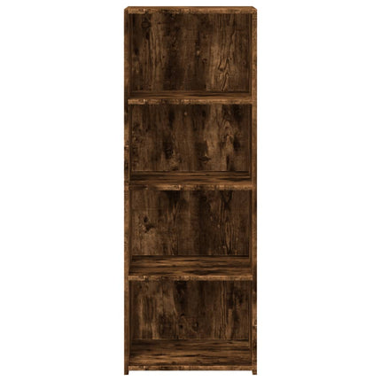 Buffet haut chêne fumé 45x41x124 cm bois d'ingénierie
