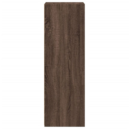 Buffet haut chêne marron 45x41x124 cm bois d'ingénierie