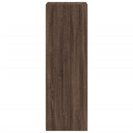 Buffet haut chêne marron 50x41x124 cm bois d'ingénierie