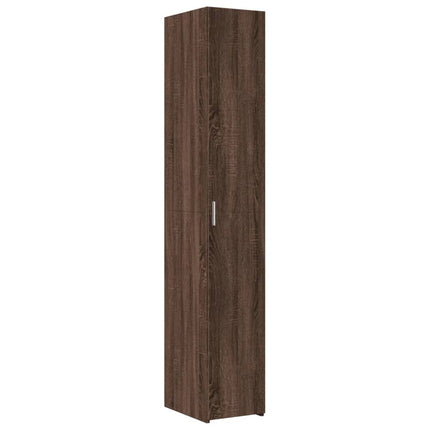 Buffet haut chêne marron 30x42,5x185 cm bois d'ingénierie