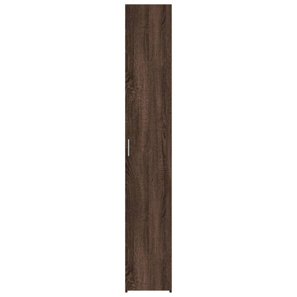 Buffet haut chêne marron 30x42,5x185 cm bois d'ingénierie