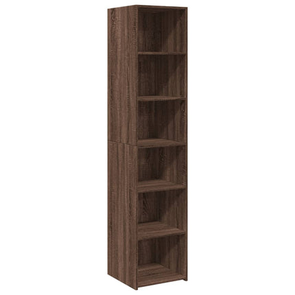Buffet haut chêne marron 40x41x185 cm bois d'ingénierie