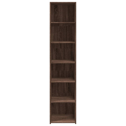 Buffet haut chêne marron 40x41x185 cm bois d'ingénierie