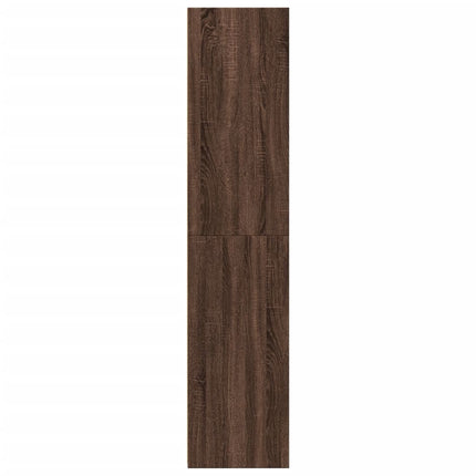 Buffet haut chêne marron 40x41x185 cm bois d'ingénierie