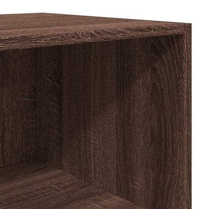 Buffet haut chêne marron 40x41x185 cm bois d'ingénierie