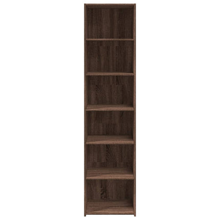 Buffet haut chêne marron 45x41x185 cm bois d'ingénierie