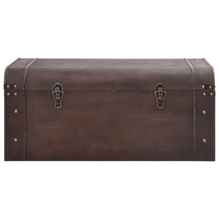 Coffre à trésors avec loquets marron foncé contreplaqué