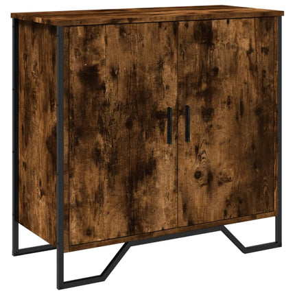 Buffet chêne fumé 78x35,5x74,5 cm bois d'ingénierie