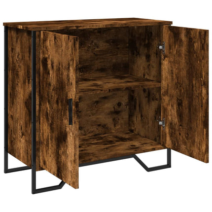 Buffet chêne fumé 78x35,5x74,5 cm bois d'ingénierie