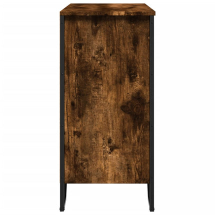 Buffet chêne fumé 78x35,5x74,5 cm bois d'ingénierie