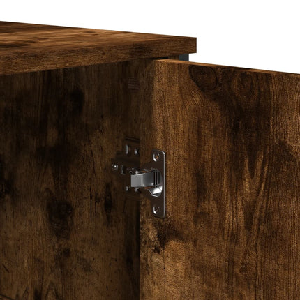 Buffet chêne fumé 78x35,5x74,5 cm bois d'ingénierie