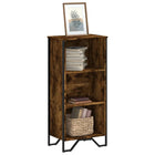 Bibliothèque chêne fumé 50x31x106 cm bois d'ingénierie