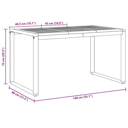 Ensemble de salle à manger pour jardin 5 pcs Gris et marron