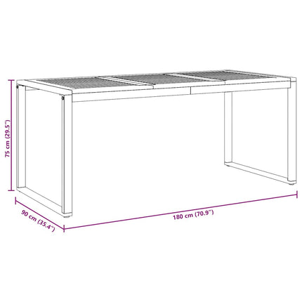 Ensemble de salle à manger pour jardin 7 pcs Gris et marron