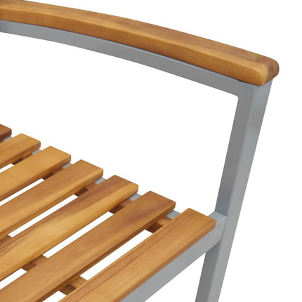 Ensemble de salle à manger pour jardin 5 pcs Gris et marron