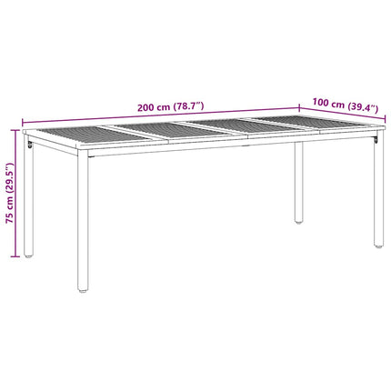 Ensemble de salle à manger pour jardin 7 pcs Noir et marron