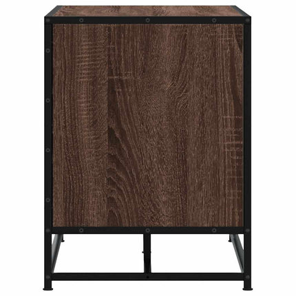 Banc à chaussures chêne marron bois d'ingénierie et métal