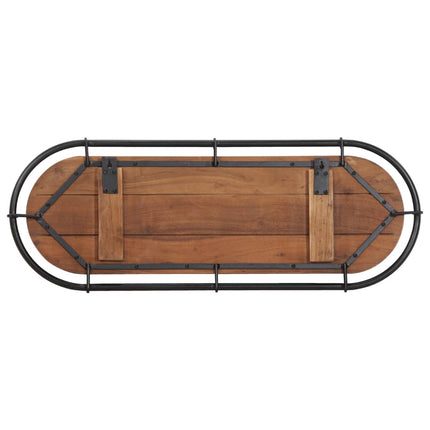 Porte-manteau mural avec 5 crochets bois massif récupéré