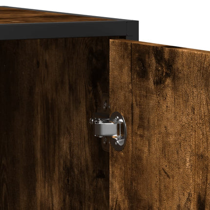 Buffet chêne fumé 92x35x76 cm bois d'ingénierie