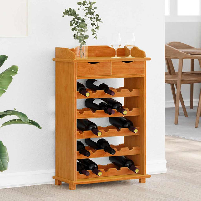 Étagère à vin Marron 90 x 60 x 30 cm Bois massif en pin