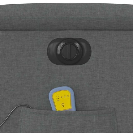 Fauteuil inclinable de massage électrique gris foncé tissu