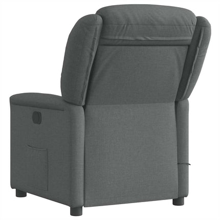 Fauteuil inclinable de massage électrique gris foncé tissu